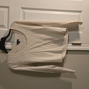 American Eagle Longsleeve white crop-top - Medium